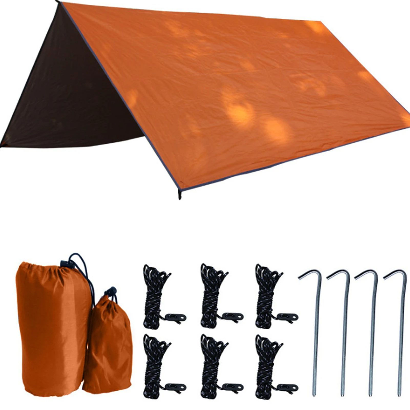 

Hammock Waterproof Rain Fly Tent Tarp Lightweight Portable Waterproof Ripstop Easily Fold Sun Shelter UV Protection for Outdoor