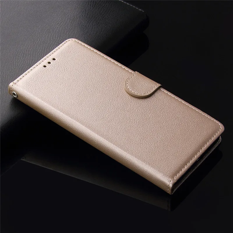Gold Для samsung Galaxy A7 A3 A5 A750 A6 A8 Plus A9 однотонный кожаный чехол-Бумажник откидная крышка слот для карт для Galaxy A3 A5 сумки - Цвет: Gold