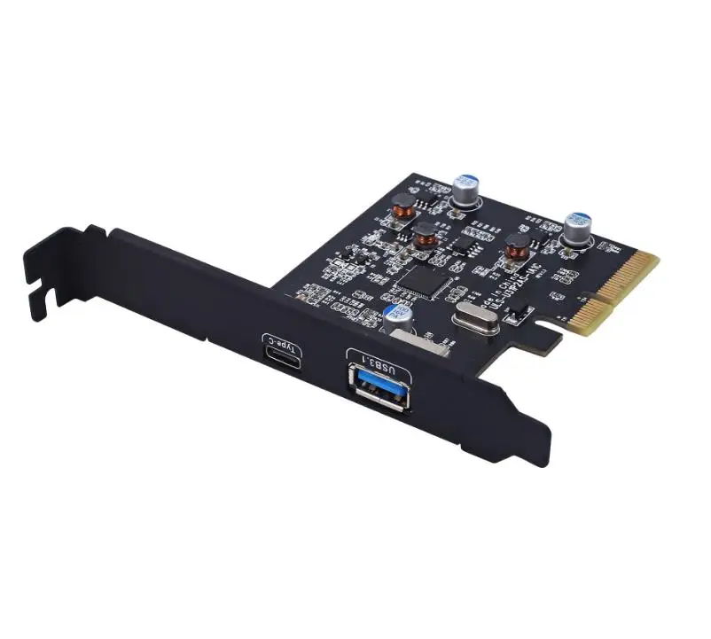 

PCI-E к USB3.1 Type-c Двухпортовая плата расширения pcie 4x к usb 3,1 адаптер Type-A pci express к usb3.0 hub Asm1142 чипсет