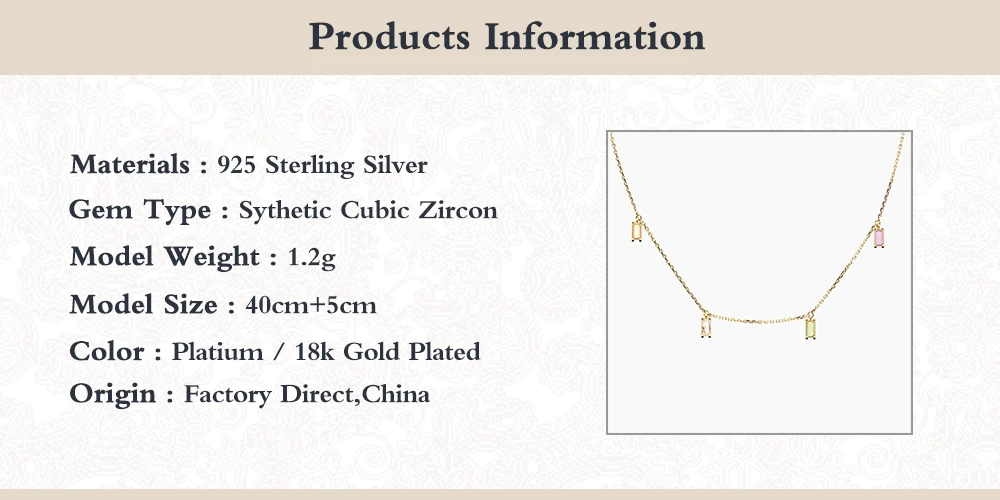 

Boako 925 Sterling Silver Korean INS Candy Color Crystal CZ Pendant Necklace For Lovers' Valentine's Day Chain Necklaces Jewelry