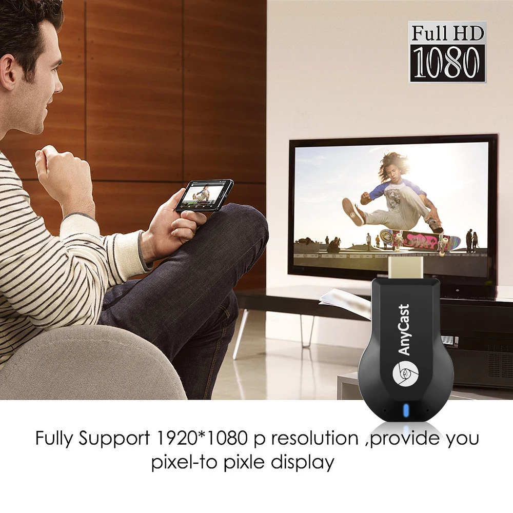 ТВ-флешка Wi-Fi HDMI-совместимый медиа-видео стример ТВ-адаптер приемник для AnyCast M2 Plus