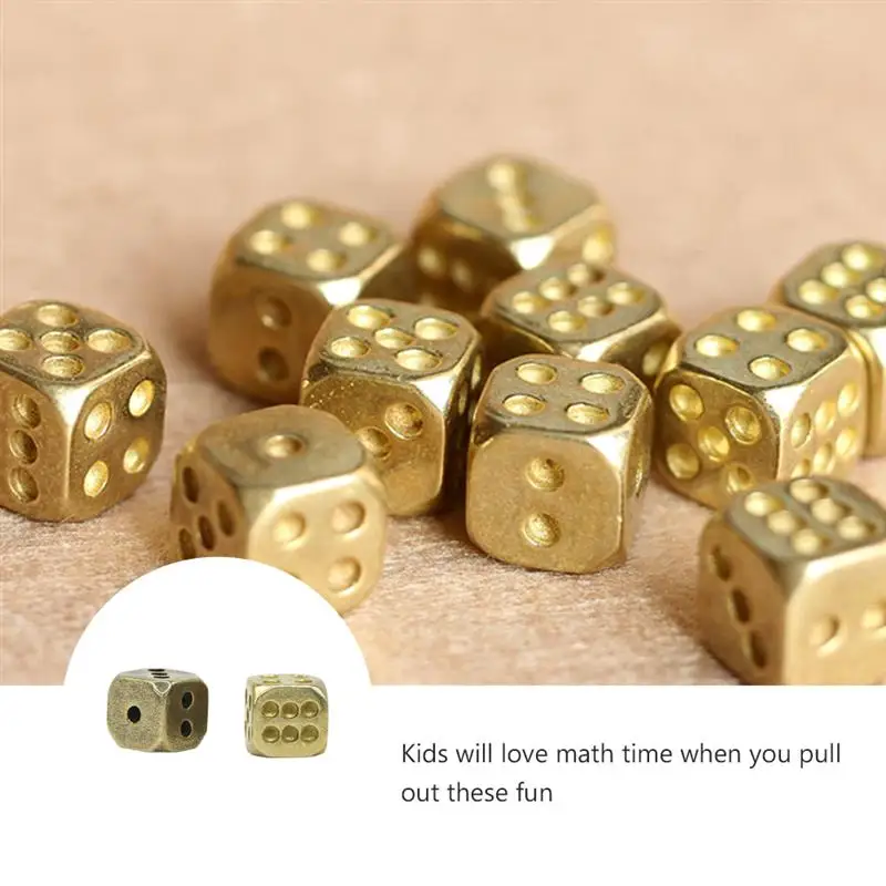 2 шт. латунные игральные кости из чистой меди замечательные Клубные подарочные