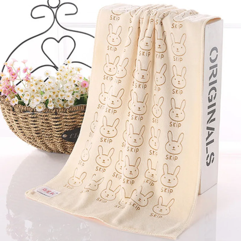 Домашний текстиль полотенце с милым Кроликом мягкое из микрофибры для младенцев