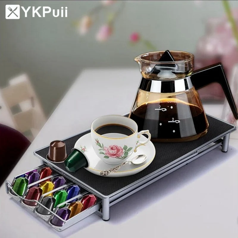 Нержавеющая сталь 36 чашек капсулы кофе nespresso Pods держатель; для хранения стойки ящики кофе держатель для капсул Организации