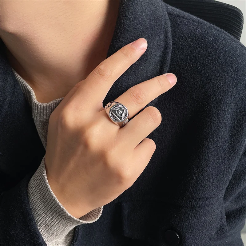 Винтажное египетское кольцо-пирамида для глаз регулируемый пирамидный звено в