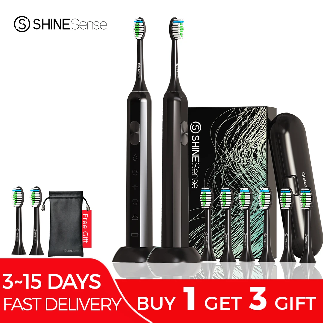 

ShineSense STB600 электрическая зубная щётка зубные соник щётки ультразвуковая электрощетка зуб щетка ipx7 водонепроницаемая перезаряжаемая с доро...