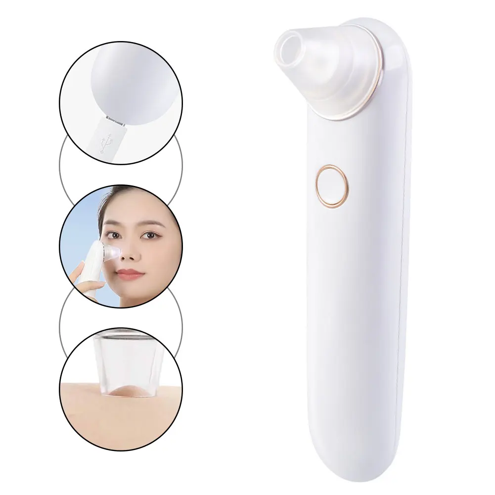 

Electric Small Bubble Blackhead Remover USB Rechargeable Black Point Vacuum Cleaner Tool Black Spots Pore Cleaner Machine