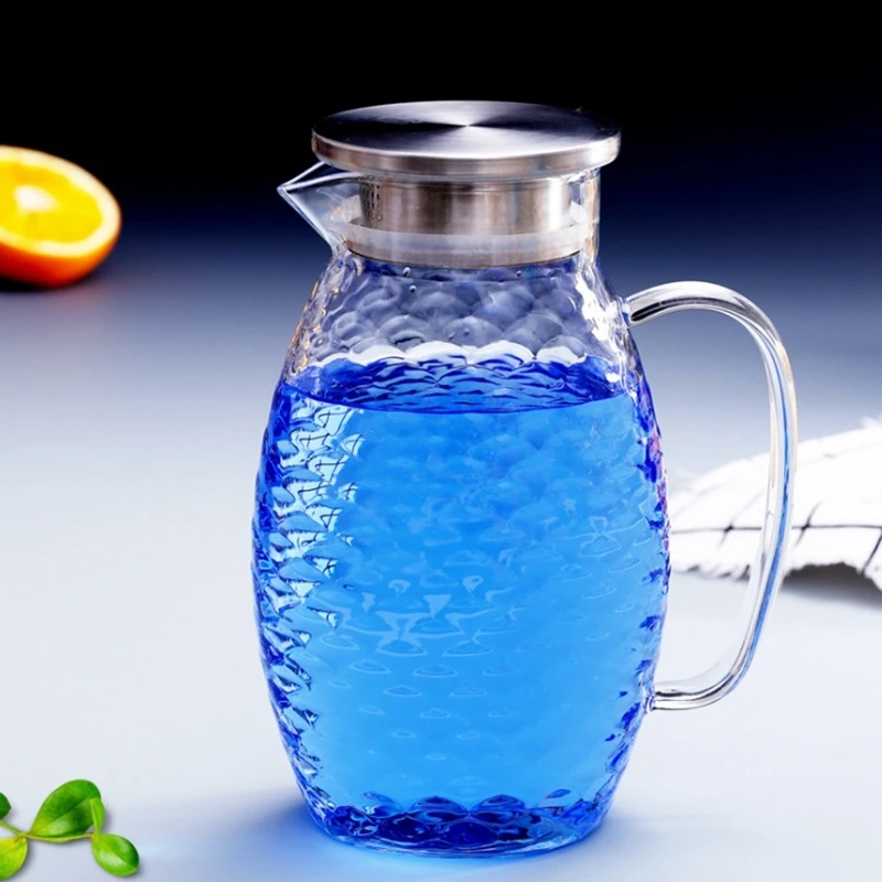 1.5L/2L рыбья чешуя форма стеклянный набор водяного кувшина ча чай горшок кувшин шампанское коктейль кувшин и чашка лимонад фруктовый сок посуда для напитков