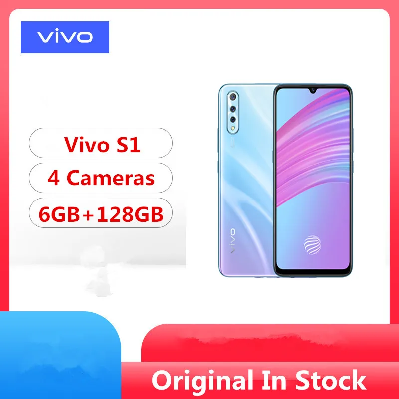 Фонарик Vivo S1 4G LTE Helio P70 Android 9 0 6 38 дюйма 128 х1080 ГБ ОЗУ Гб ПЗУ МП NFC экран со сканером