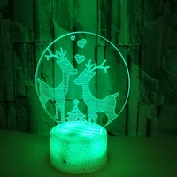 3d led night light deer with 7 colors light for home decoration lamp amazing visualization optical illusion awesome