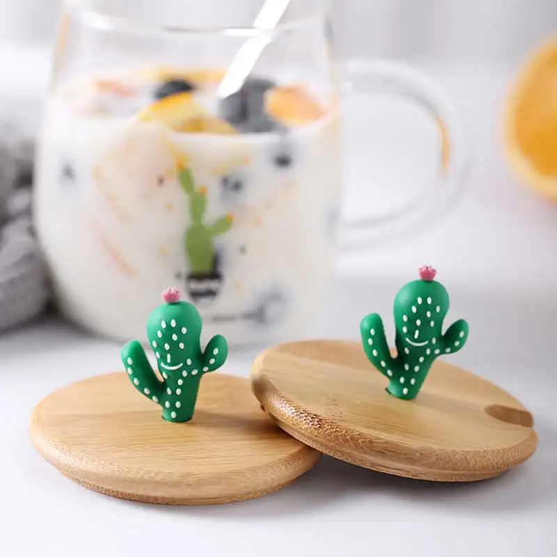 Креативная прозрачная стеклянная чашка С КАКТУСОМ клубничным ананасом молочная