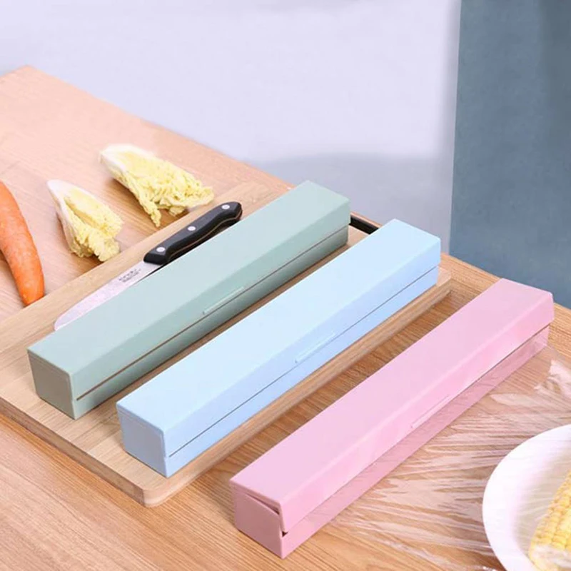 1 шт. пластиковый диспенсер для резки пищевых продуктов обертывания кухонный