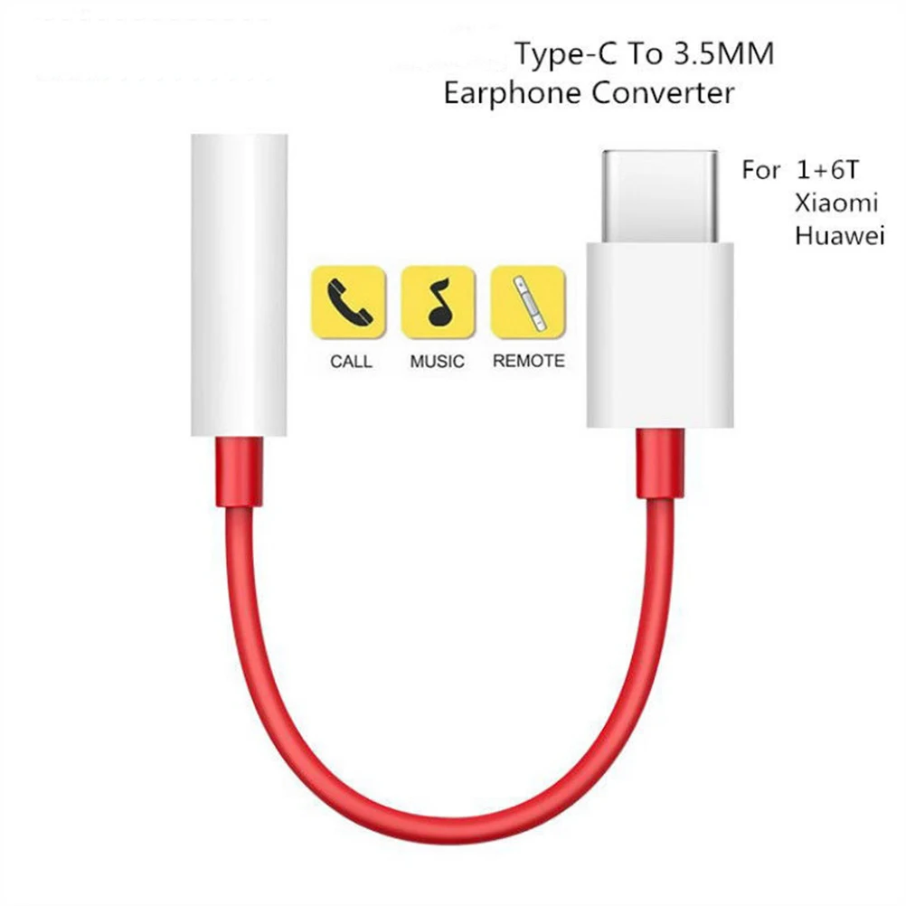 

For oneplus 6T 7Pro usb Type C To 3.5mm Earphone Jack Adapter Aux Audio