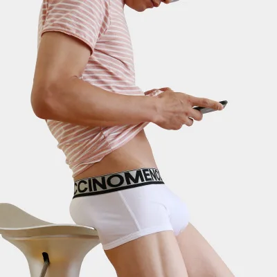 

Мужское хлопковое нижнее белье scino, летние дышащие Молодежные сексуальные плоские брюки с заниженной талией, облегающие u-образные плоские ...