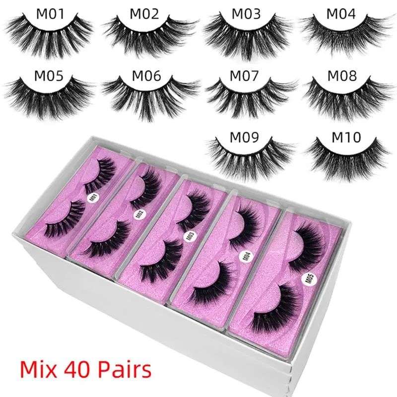 

Natural Imitation Mink Eye Lashes Long Thick Soft Fake False Women Eyelashes Makeup Tool