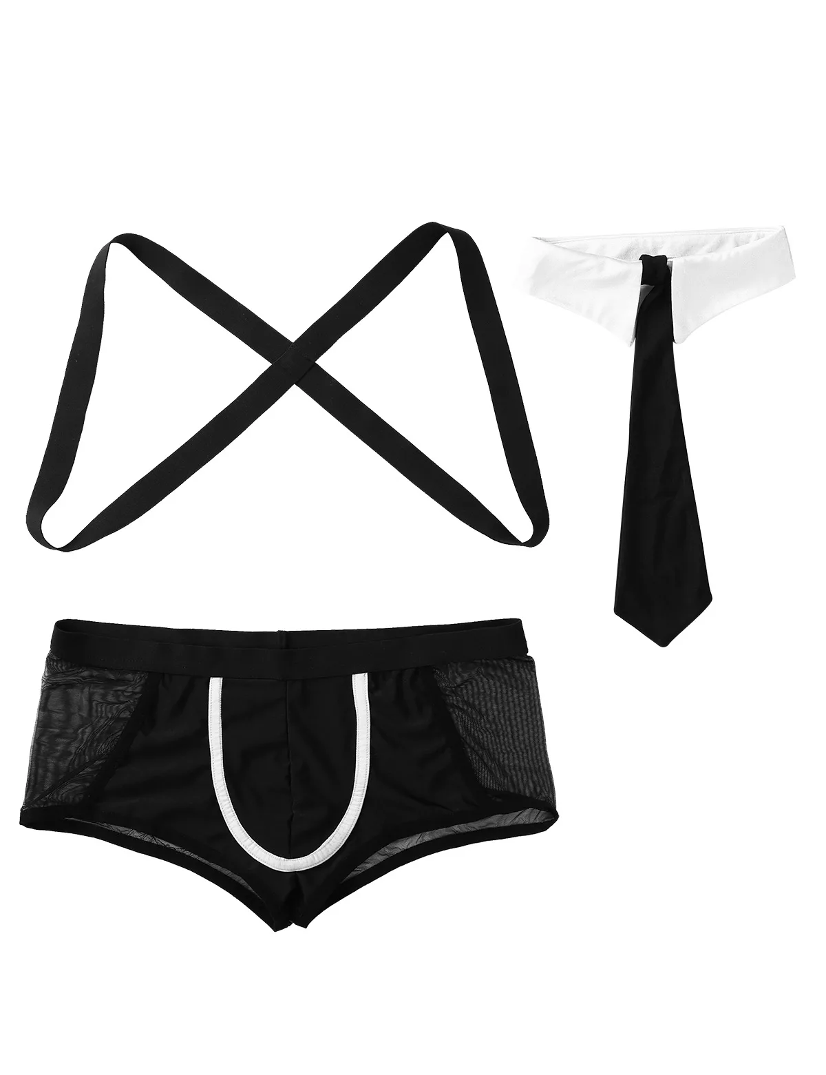 Мужской эротический костюм для ролевых игр комплект нижнего белья боксеры трусы