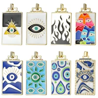 juya handmade creative enamel colorful greek evil eye painting charms for diy christmas gift pendant jewelry making