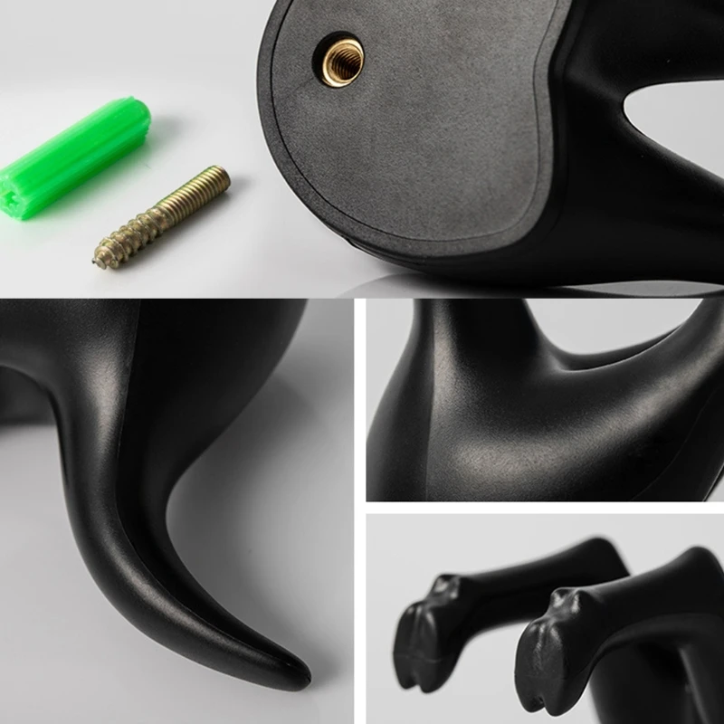 4 pieces of household cute plastic dog-shaped tail hook hanger clothes coat hat key wall rack | Дом и сад