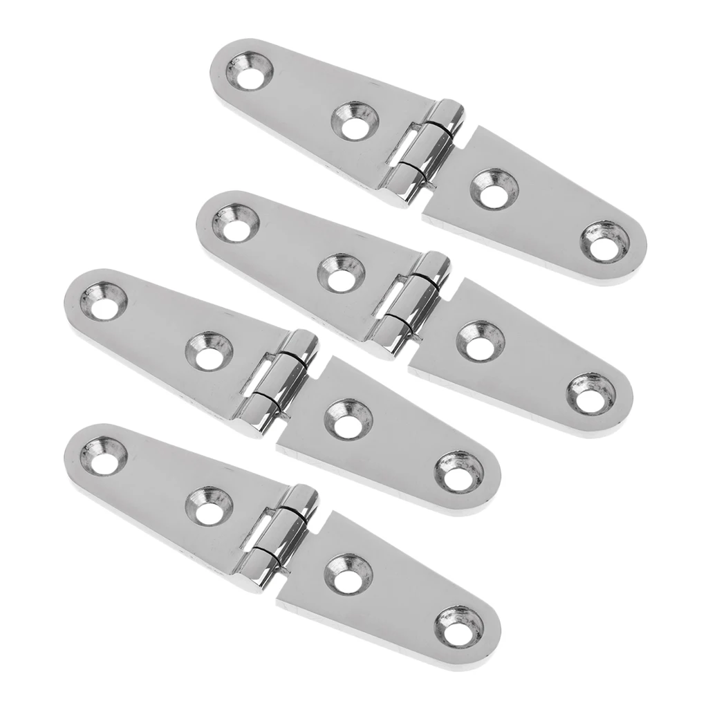 

4pcs Strong Durable 316 Stainless Steel Boat Deck Cabin Strap Hinge 100x25mm
