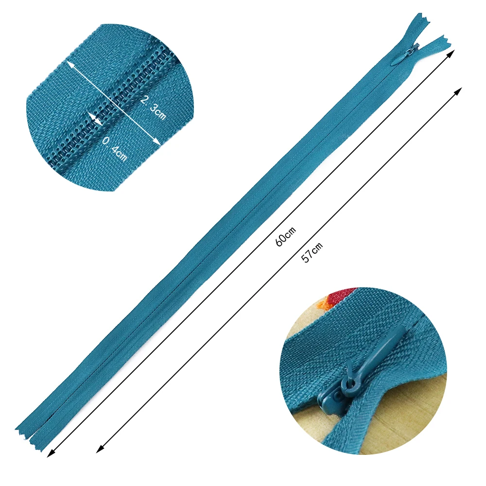 

100pcs 3# Total Length 60cm Invisible Zippers Nylon Coil Zipper Tailor for Handcraft Sewing Cloth Accessories Wholesale