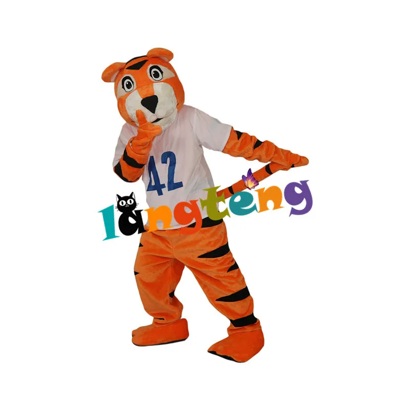 

850 Sport Orange Tiger Mascot Costumes Made Custom Animal Cartoon Cosplay Suit