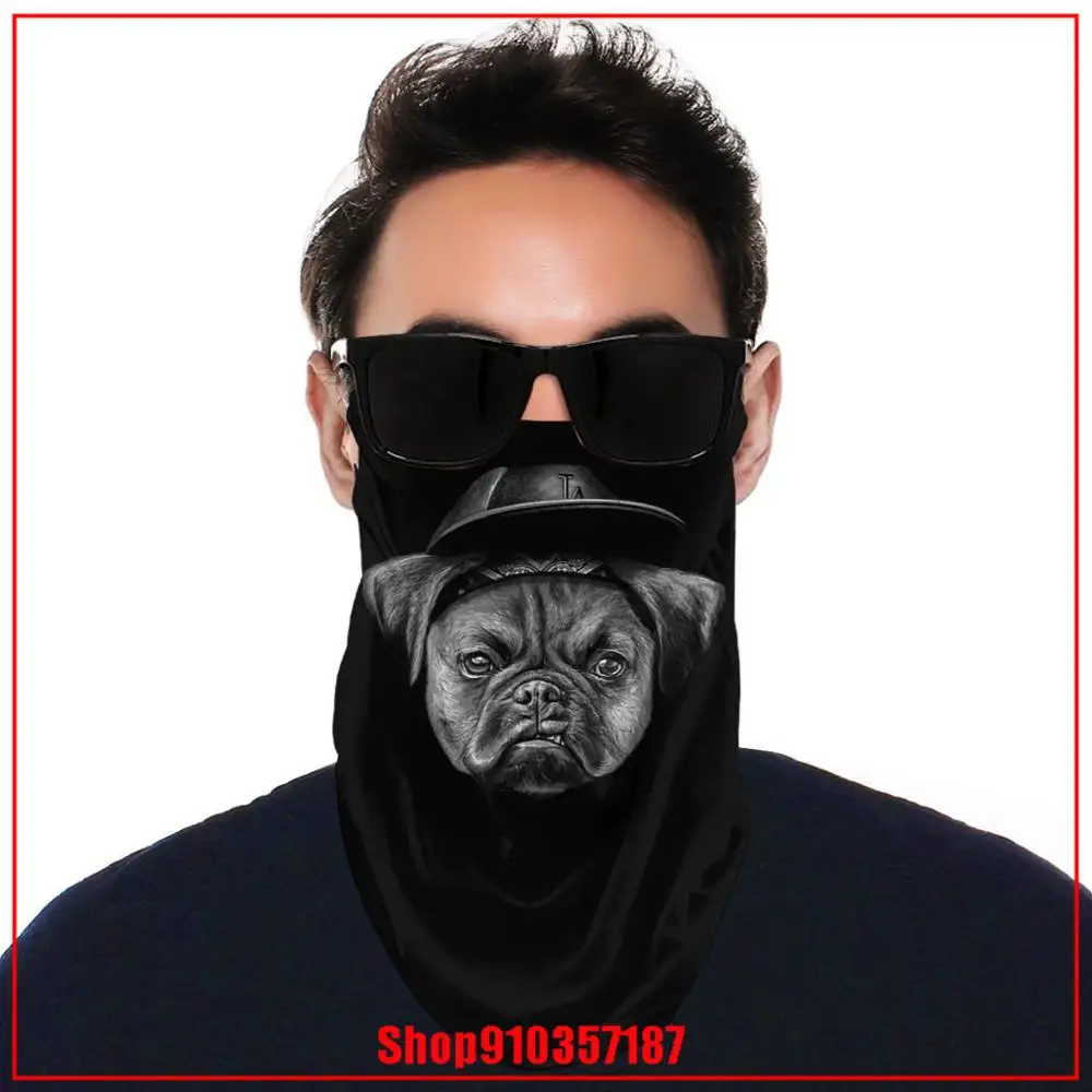 Чехол для мопса на половину лица ободок головной убор наружный защитный шейный