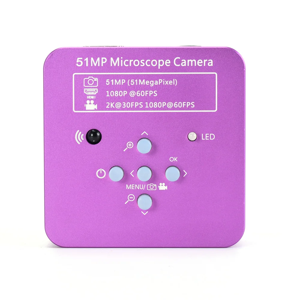 Microscópio de Solda 51mp 2k 1080p 60fps Hdmi Usb Industrial Eletrônico Vídeo Digital Lupa Câmera para Telefone Pcbtht Reparos Microscópios
