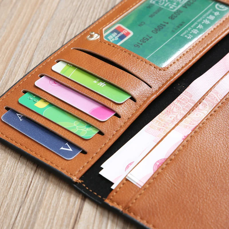 

Long Slim Wallets for Women Luxury Designer Leather 2021 New Luxury Designer Credit Card Holder Coin Purse Clutches Lady Wallet