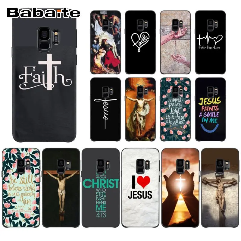 Вера христианская религиозная Иисус ТПУ Мягкий силиконовый чехол для задней