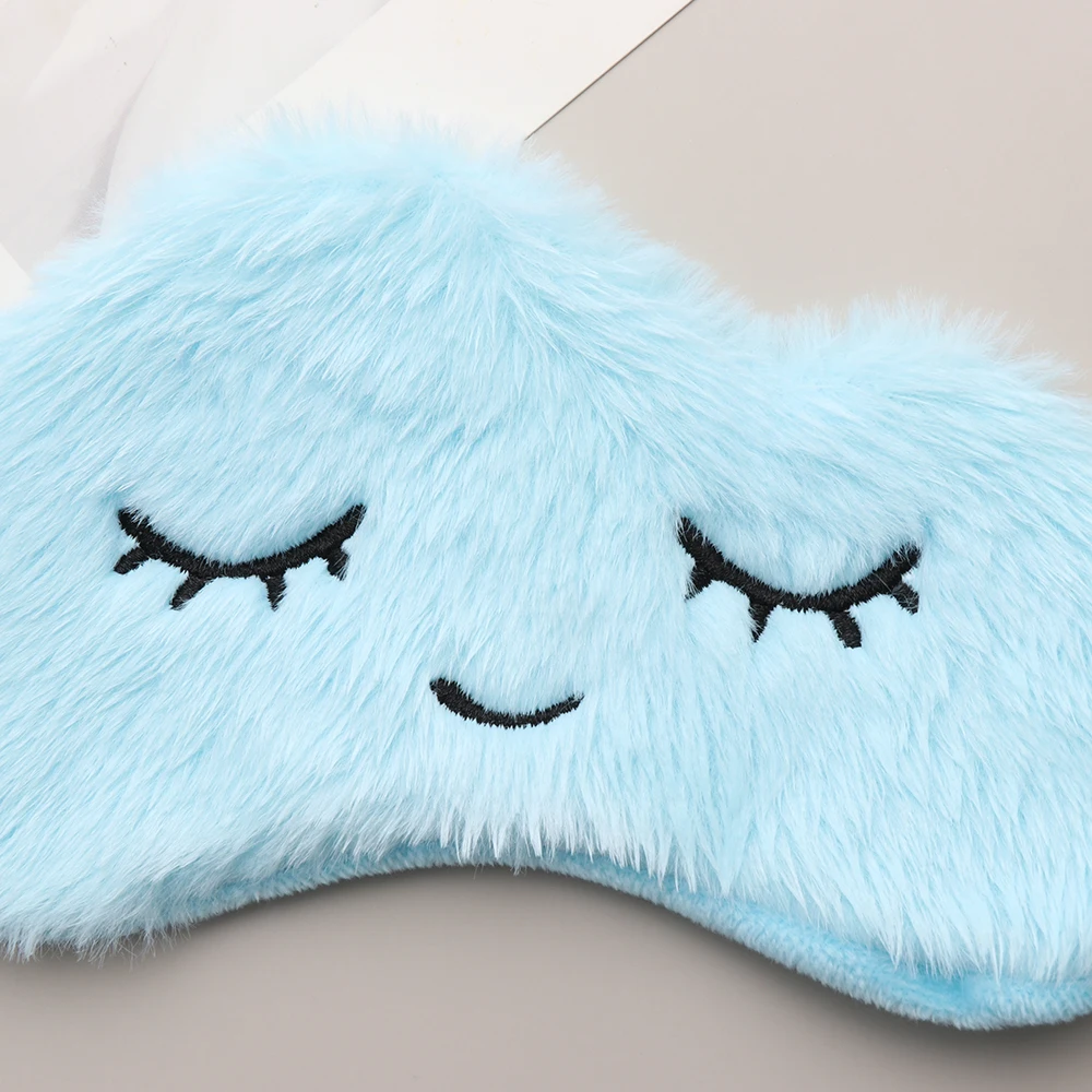 Маска для глаз плюшевая мягкая с рисунком 1 шт. |