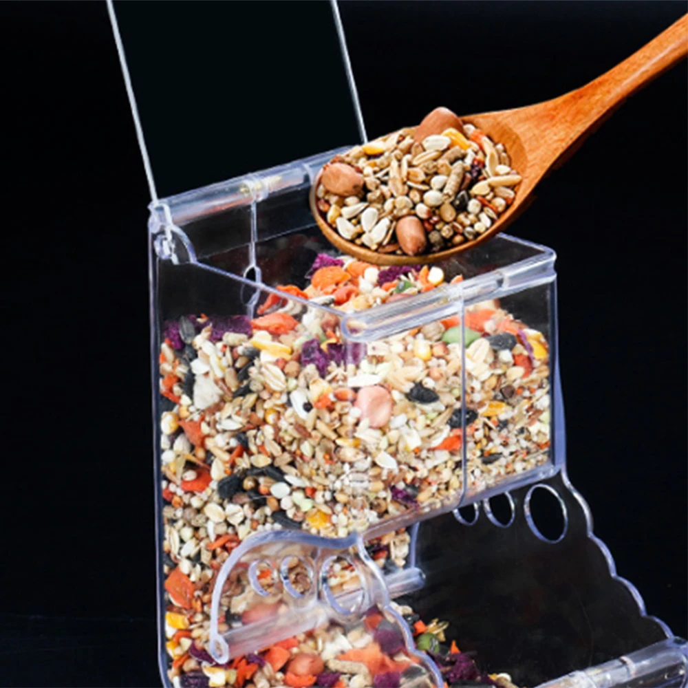 Кормушка для хомяка кролика пластиковая прозрачная автоматическая кормушка