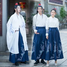 ancient costume, big sleeve robe, men's and women's daily Han nationality's suit, swordsman's suit, 