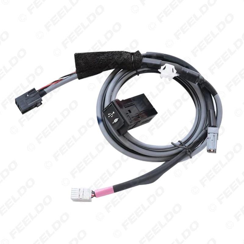 FEELDO автомобильное аудио USB AUX Интерфейс адаптер для Toyota Corolla Camry Highlander Sienna RAV4 Prius
