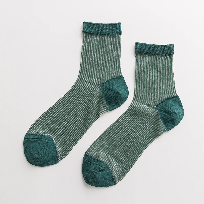 Женские носки высококачественные модные летние прозрачные в Корейском стиле для