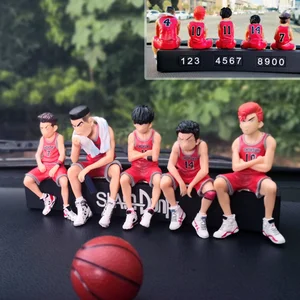 8cm pvc anime basketball player doll car ornaments cartoon character model auto console decorations parking sign car accessories free global shipping