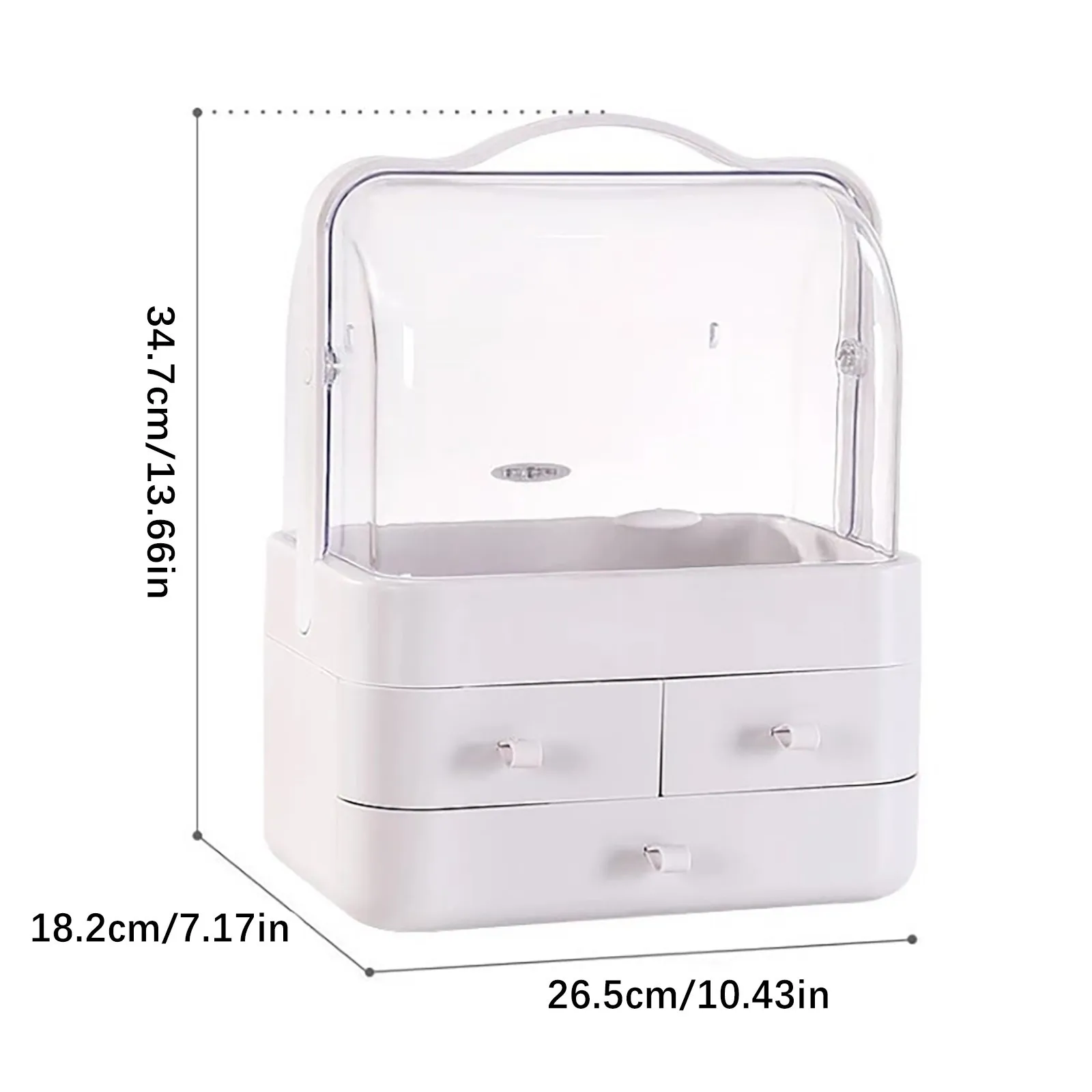 

180 Rotating Jewelry Organizer Cosmetic Storage Box Transparent Makeup Organizer Earring Necklace Desktop Organizer#g3