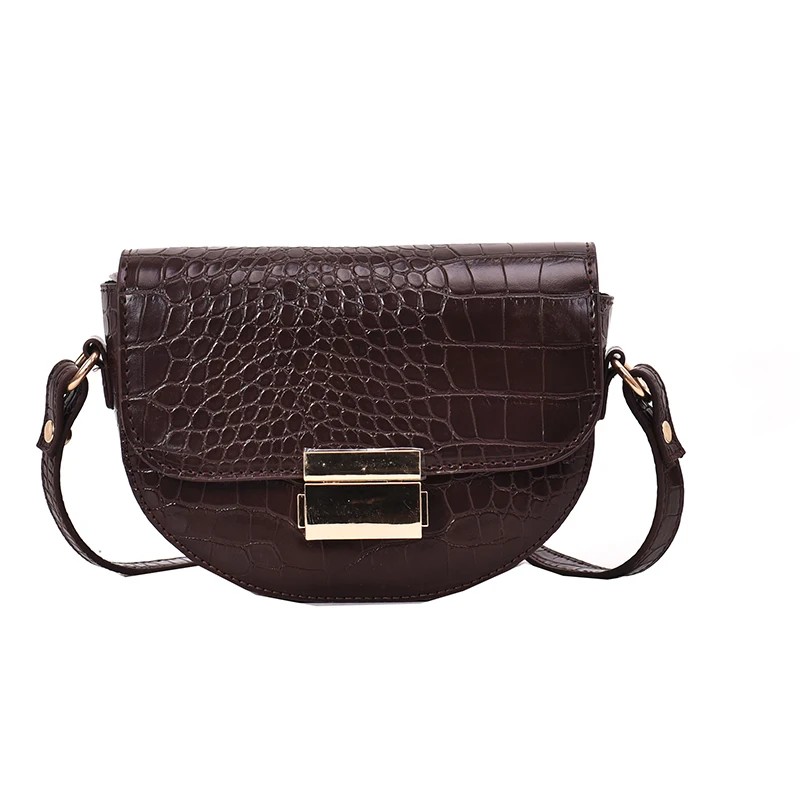 Винтажные кожаные сумки через плечо с крокодиловым узором для женщин новинка 2019