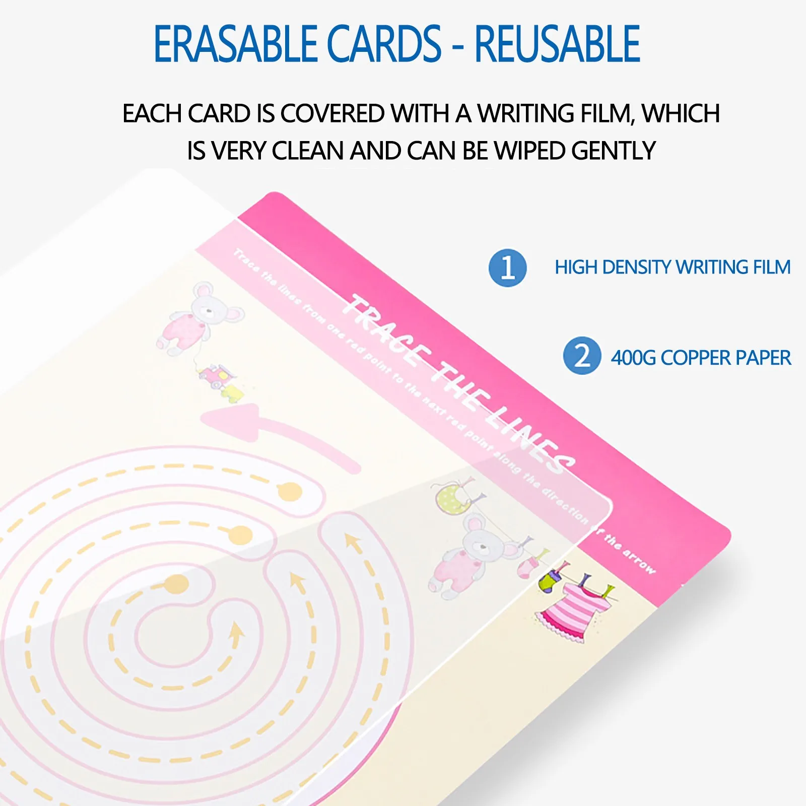 Детская ручка управления учебная карточка черного цвета и белая карта детский