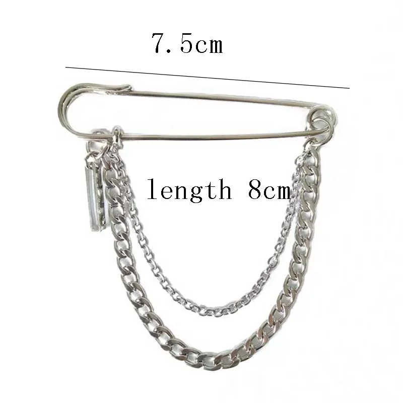 

Man Suit Shirt Collar Tassel Chain Lapel Pin Brooch Bee Badge Retro Pins Wedding Dress Party Dance Neckware Accessories