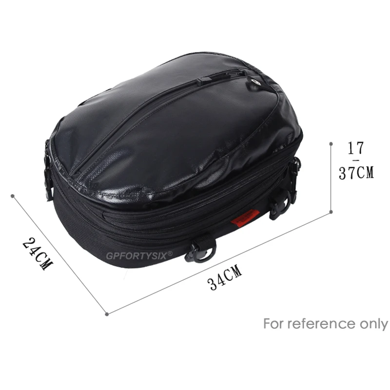 

DR-RIDER Waterproof Motorcycle Tail Bag Extensible Motorbike Seat Backpack Reflective Double-Layer Top Case for BMW Honda