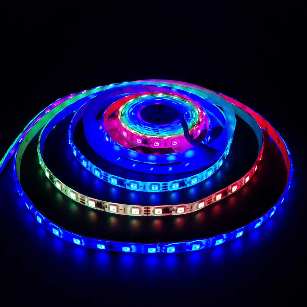 SM16703 WS2811 Addressable Rgb Led Strip 60 leds/M 12V digital 5050 programable 5M Smart Pixel Led Tape for led madrix project