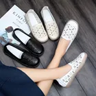 Женские туфли ручной работы Tilocow из натуральной кожи на плоской подошве, женские повседневные туфли без застежек, женская обувь с вырезами, женские туфли в римском стиле с круглым носком