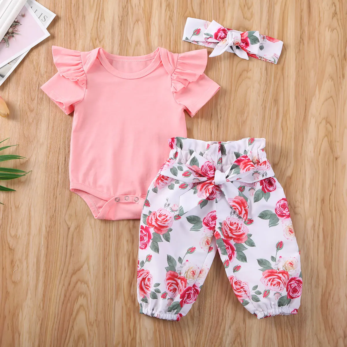 2020 Детская летняя одежда для маленьких девочек Однотонные эластичные брюки с