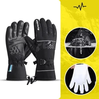 black winter thickened men gloves waterproof touchscreen thermal warm outdoor sports cycling bicycle ski motorcycle women gloves