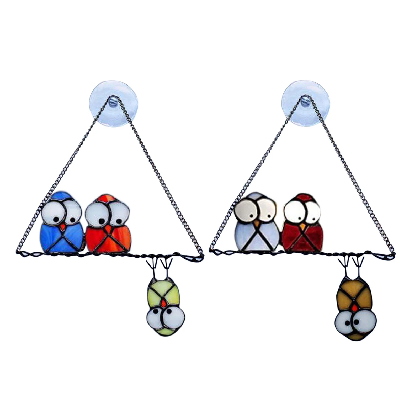 Decoraci&oacute;n de ventana de vidrio para el hogar, adorno de b&uacute;ho &uacute;nico, cadena artesanal colgante para balc&oacute;n y jard&iacute;n, decoraci&oacute;n al aire libre-0