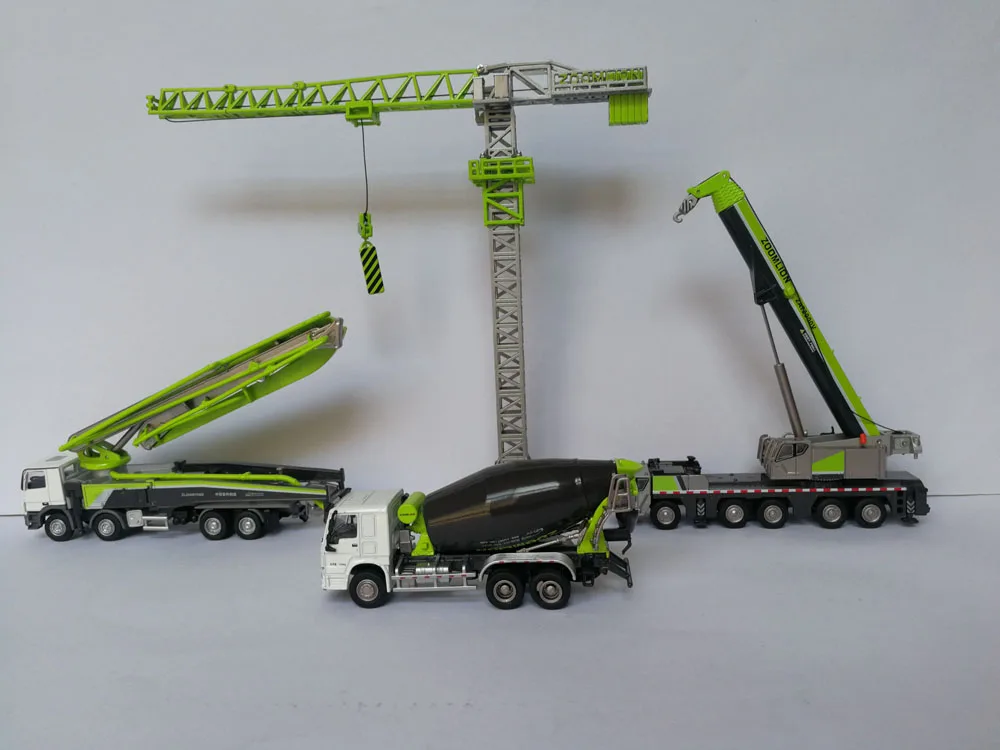 1:100 Zoomlion модели продуктов 4 шт набор, ZAT2000V башенный кран миксер насос грузовик игрушка