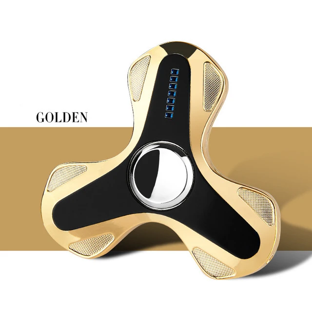 GOLD 1 Горячее предложение, USB Электронная зажигалка для сигарет, ручная прядильная электрическая зажигалка, ветрозащитная плазменная дуговая импульсная Вольфрамовая зажигалка - Цвет: GOLD 1