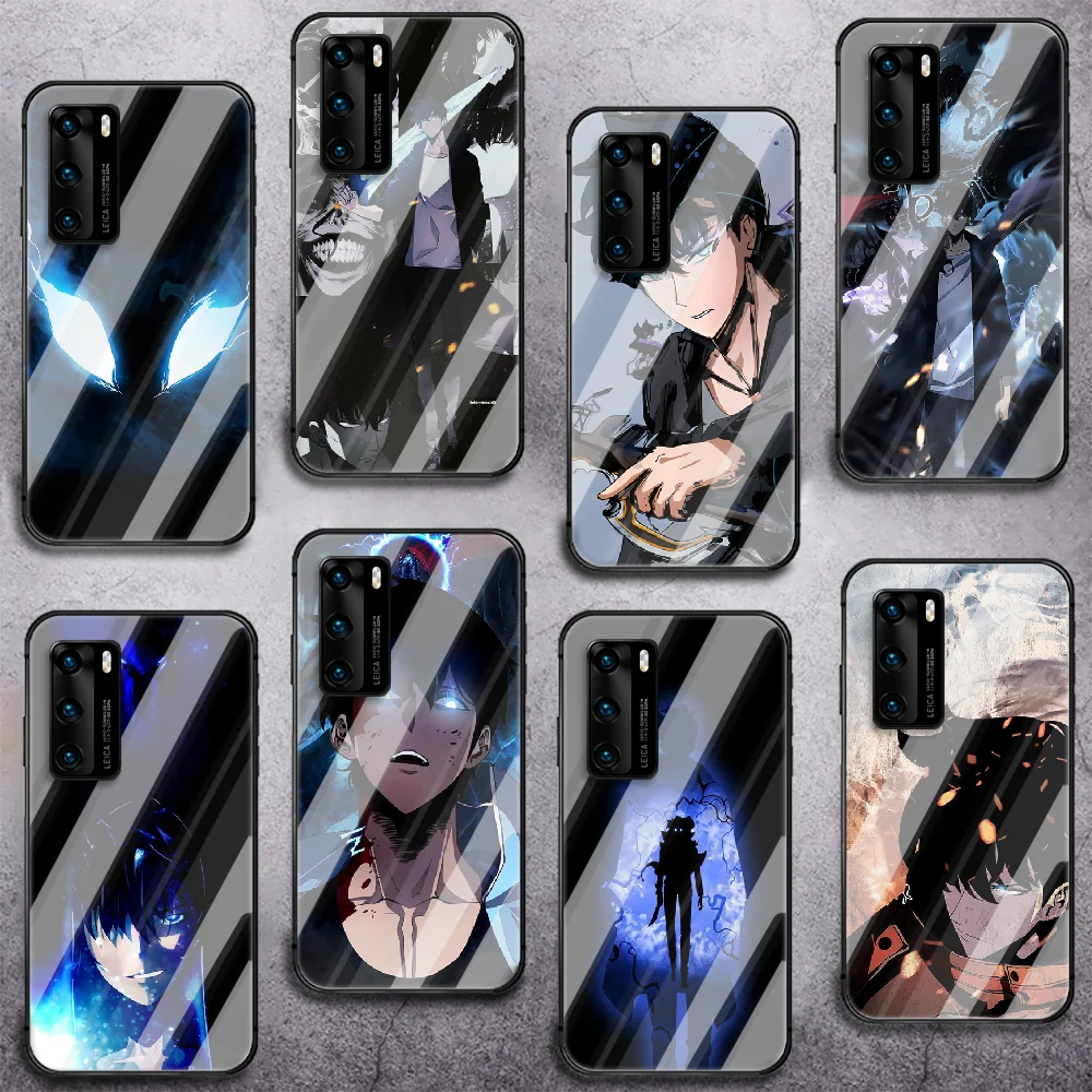 

Anime Solo Leveling Tempered Glass Phone Case Cover For Huawei Honor Mate P 8 9 10 20 30 40 A X I Pro Lite Smart 2019 Black