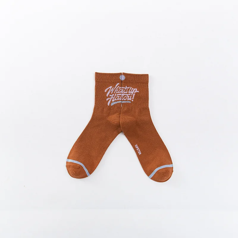

MAN Letter Vintage Patterned Harajuku Socks Fashion Funny Skateboard Cool Socks For Female Casual Cotton Short Hipster Sox
