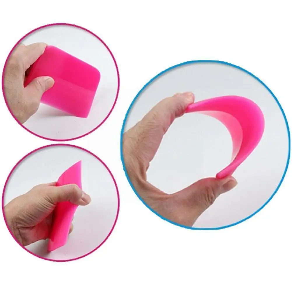 

Pink Soft Rubber Car Window Scraper Tint Tools Glass Wiper Sheet Water Vinyl Home Office Auto Scraper Wrap Y2m3